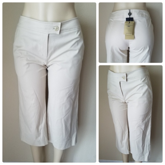NWT Paul Costelloe Khaki Capri Pants - Picture 1 of 8